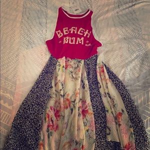 Free People Red Combo dress New with Tags